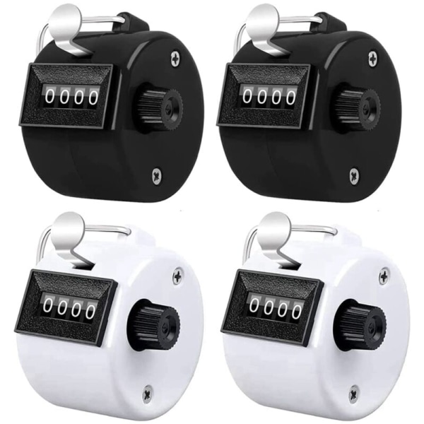 4 Pack 4 Digit Clicker Counters, Portable Mechanical Tally Counters Clickers Pitch Counter