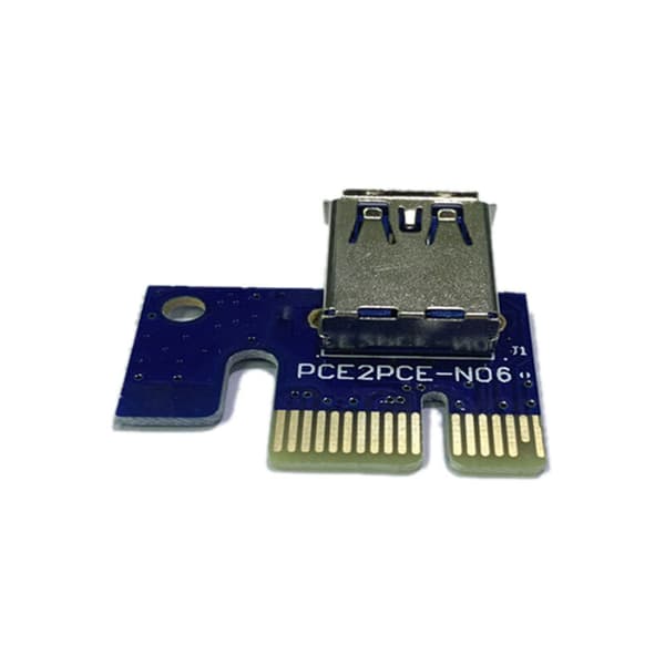 PCIE1X til 16X Expander Booster Kretskort Riser Adapter Kabel SATA 6Pin USB3.0