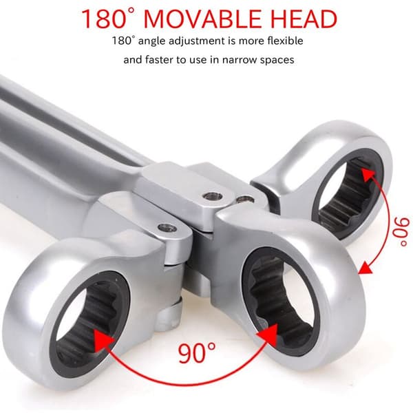 7mm Flexibel spärrnyckel skiftnyckel mutterverktyg