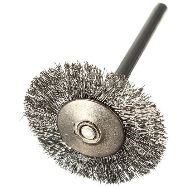 10 stk rustfrie stålbørste skivebørste rund børste 25mm diameter for