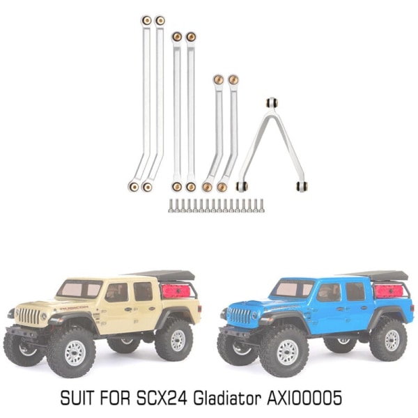 CNC Hög frigång chassi länkstång set för 1/24 fjärrkontroll bil på Axial SCX24 AXI00005 uppgradering delar, 3