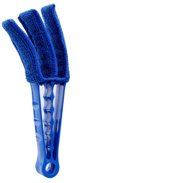 1 kpl märkäkuiva venetsialainen ikkunaverhojen puhdistusaine mikrokuituharja 3-haarainen pestävä pölynimuri (sininen)