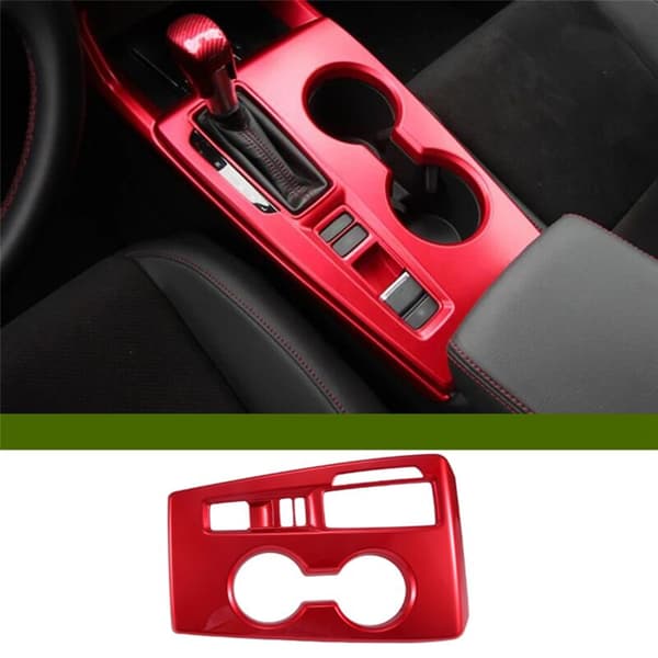 Gear Shift Panel Cover Trim Dekoration til 11. generation 2022 2023 Interiør Tilbehør Rød