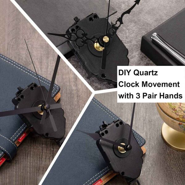 2 st DIY Pendelurverk för Klocka ûr6 Par Olika Visare Kit