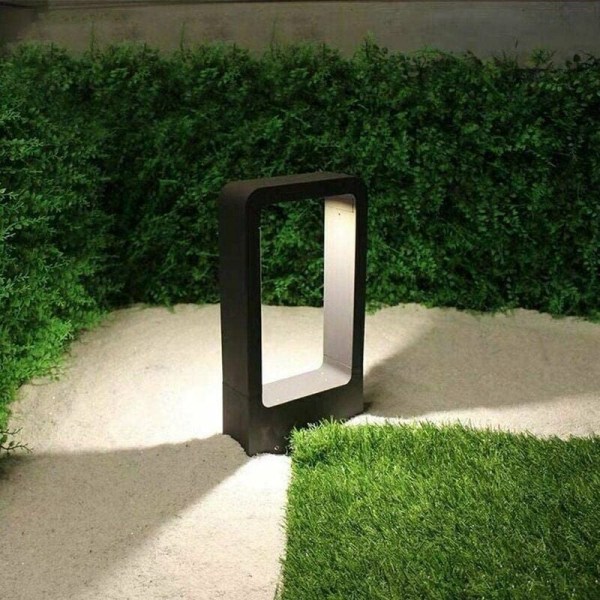 Pullertlys elektrisk uttak LED 7W 3000k IP65 Terrasse Utendørsbelysning Hage Lamper Svart Varm hvit design Vanntett dekorativ belysning IP65