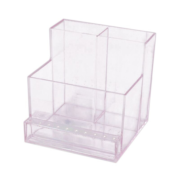 Nagellackeringsmaskin Displayställ Nagel Manikyr Förvaringslåda Bärbar Behållare Akryl Nagelverktyg för Organizer (Rosa)