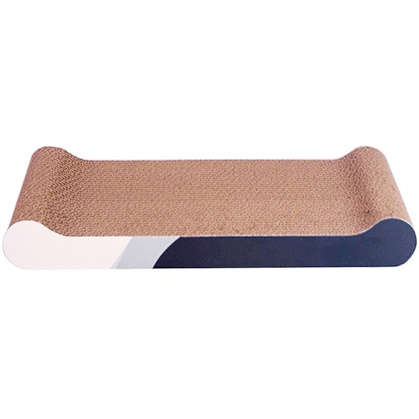 Papirkasse Katteskrabepost 43 x 21 x 5,5 cm med Premium Vendbar Skrabeteksturer Bølge Design og Zero Odor Katteskrabepost