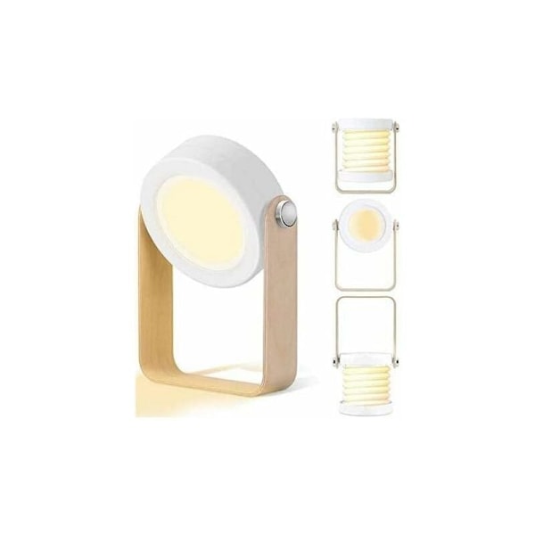 Vintage Touch Dæmpbar LED Bordlampe Natlampe, Foldbar Bærbar Campinglampe Natlampe til Soveværelse Stue Camping - DENUOTOP