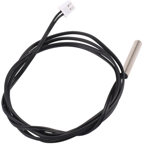 5 stk 1 meter vanntett temperatursensorprobe, 10K 3950 NTC rustfritt stål termistorprobe, digital forlengelseskabel, CPU temperatursensor, Bl