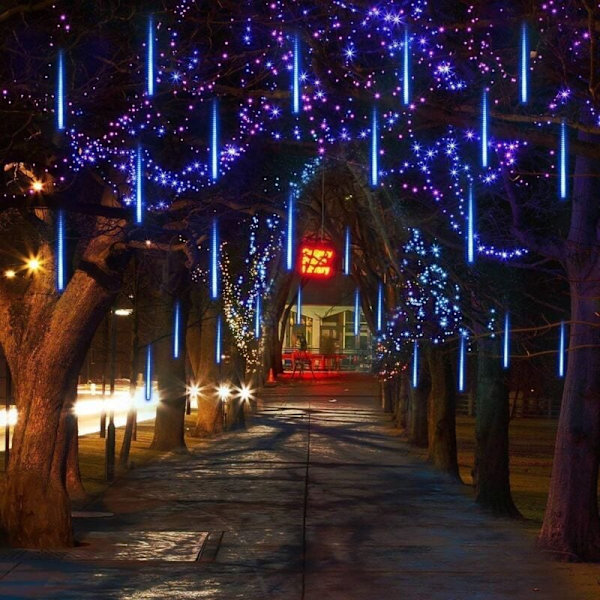 10 Rør 30CM LED Meteor Regn Lys Solcelle Fairy Lys, Lyssterke Vanntette Utendørs Dusj Regn Lys for Jul Bryllup Fest Kveld Hjem Gran T