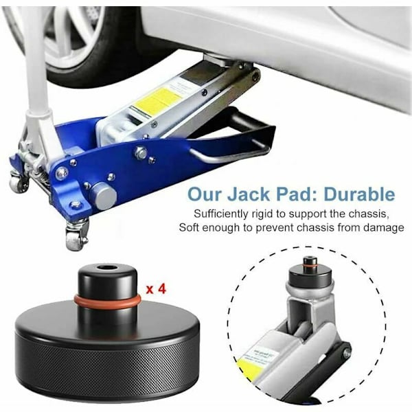 5 stycken Jack Pad kompatibla med Tesla Model 3 / S / X / Y, 4 Tesla Jack Stöd med 1 förvaringslåda, Lyftblocktillbehör för Tesla-fordon