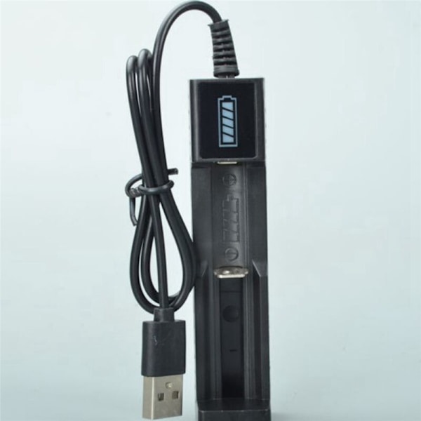 3x 1-slots USB-batteriladdare Universal laddningsbar litium-batteriladdning för 18650 26650 14500 16340