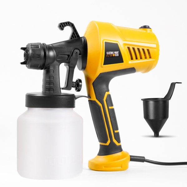 Højeffekt automatisk spraypistol 500W højtryks elektrisk spraymalingspistol hjemmeforstøvning bærbar vægspraymaling (gul)