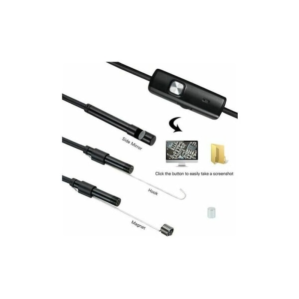 3 in 1 USB-endoskooppi, ultraohut 5,5 mm:n endoskooppi, HD-tarkastuskamera, jossa 6 säädettävää LEDiä, IP67-vedenkestävä käärmekaapeli, yhteensopiva Android-tuulen kanssa
