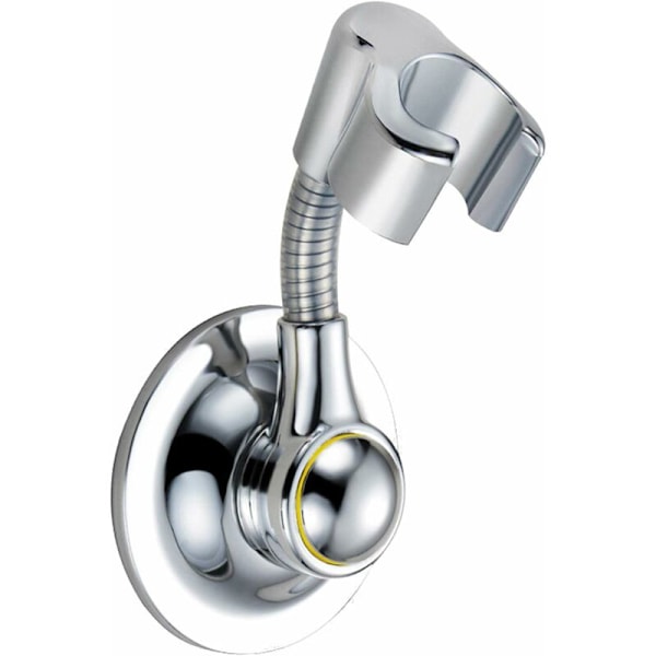 Duschhuvudhållare, Justerbar Höjd Duschhuvudhållare, Sugkopp Duscharm Adapter, Förvaringshållare (Silver)