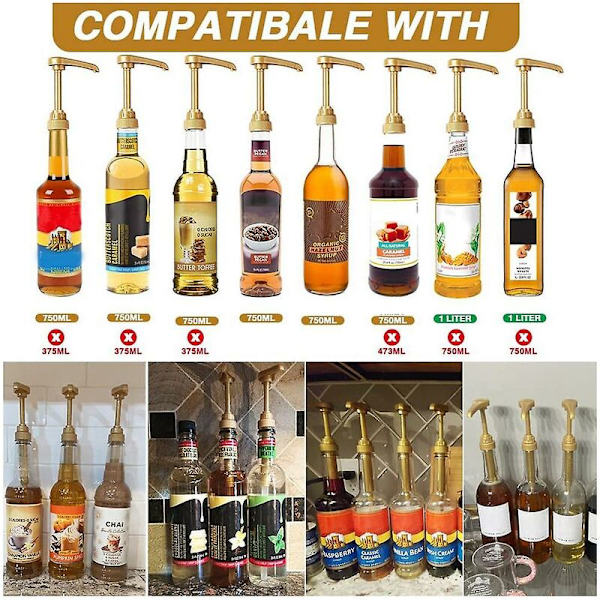 10 st. Kaffemjölk Te Dispenser Sirap Pump Vätskedispenser Sirap Dispenser Pump Vit