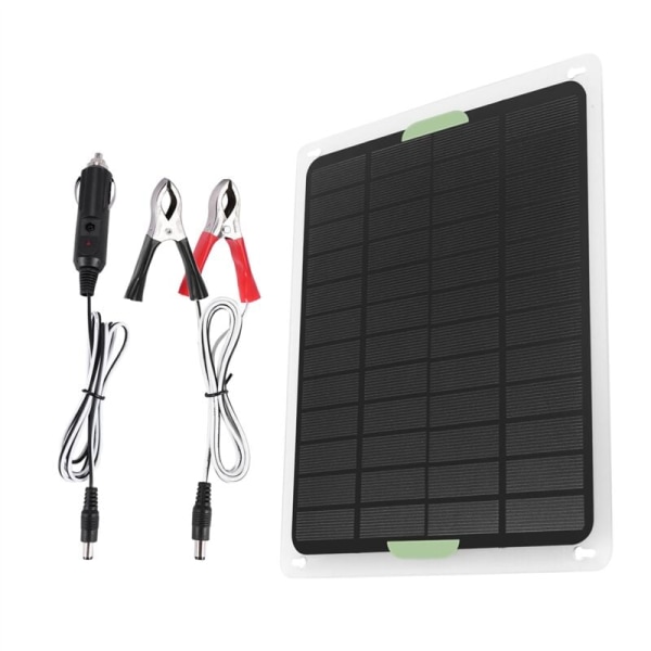 Solcellepanel 20W 12V/5V USB2.0 Solcellelader til bil Monokrystallinsk silisium Fleksibelt solcellepanel Bærbart utendørs