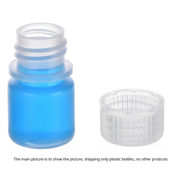 50 stk 8ml Plastflasker Bred Munn Reagens Små Tomme Prøveflasker Polypropylen