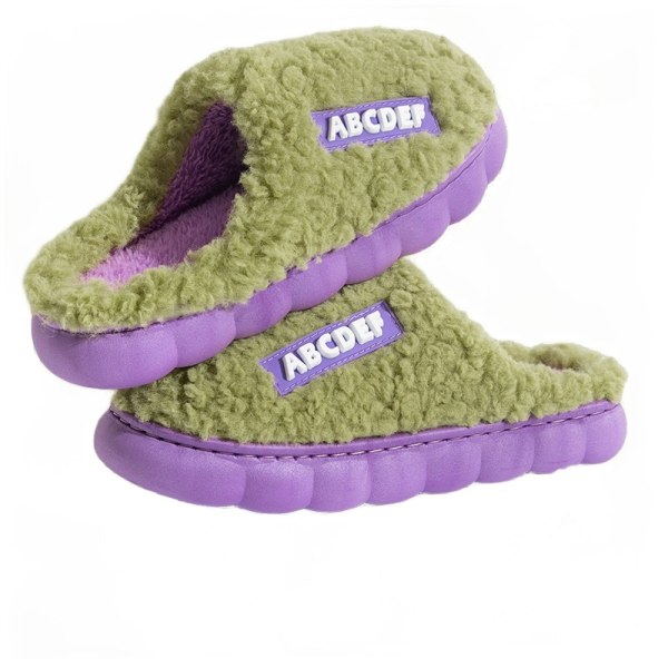 Sklisikre vintertøfler med tykk såler for kvinner, kode 40-41 Purple