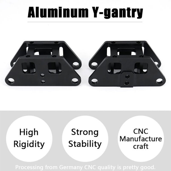 2 st CNC-aluminium Y-portalstyrning 3D-utskriftstillbehör för ultrahöga för VzBoT 3D-skrivare