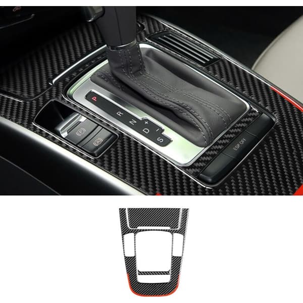 Auto Fiber Central Gear Shift Control Panel Dekal Interiör Modifikation För- A4L 2009-2016