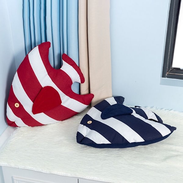Pute for Middelhavet Stil Kreativ Fisk Pute Hav Pute Sofa Sofa Soverom Leke Pute, B