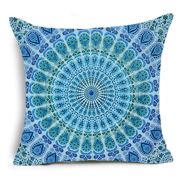 4 stk Mandala mønster putetrekk Bohemia kastepute dekorativ pute sofa pute 45X45 cm