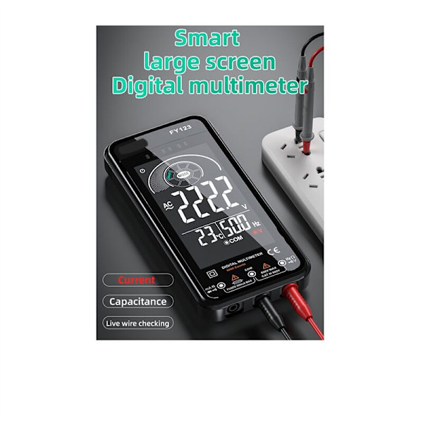 Intelligent Anti-burn Digital Multimeter AC DC Ström Spänning Temperatur Kapacitans Auto Range Ohm NCV Multimetrar Testare