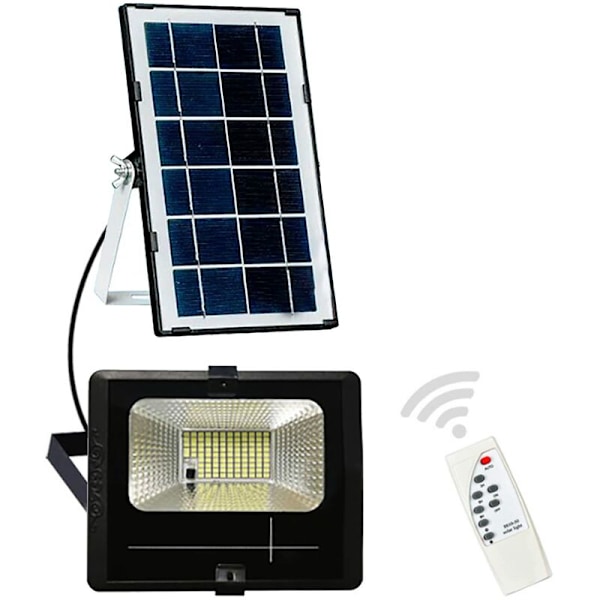 30W Solcellsbelysning för Utomhus med Fjärrkontroll LED-Flodljus för Innergård Trädgård