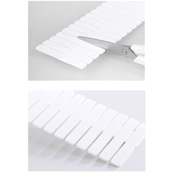 4 st DIY Plast Låda Rutnät Separator Separator Partition Förvaring Organizer Underkläder Strumpor Makeup Clapboard Grå