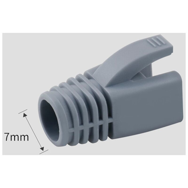 RJ45 Cat7 stik Cat6A netværks Ethernet-kabel stik 7 stik R beskyttelsesmuffer kappe farve OD 7 mm (orange)