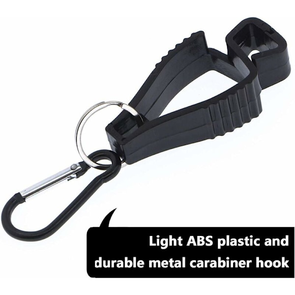 2X CLIP Handskhållare, Handske Tarp Hållare, Clip med Karabiner Brandman, Handske Clip Hållare Säkerhetsutrustning Fäst Handskar Glasögon Hjälmar Hängare Gu