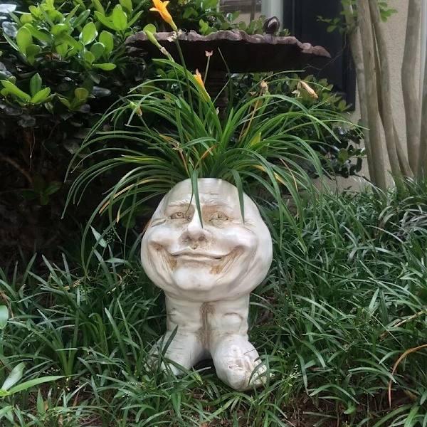 Muggly'S Smile Staty Vas Rolig Harts Figur Dekoration Kruka -B