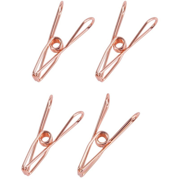 Sæt med 25 små guldmetalclips - Universalklips til almindelige tørresnore