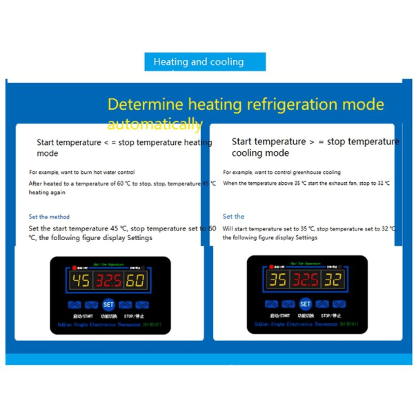 W1411 12V 10A LED Digital Temperaturregulator Bryter Sensor Termostatkontroll for Drivhus Dyrehold