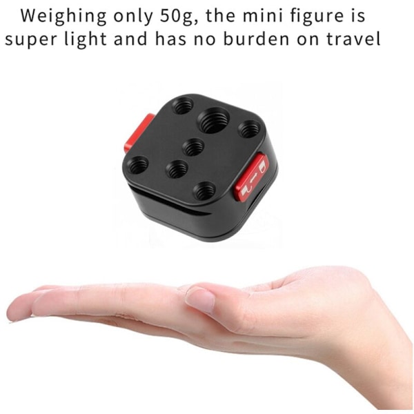 Fastgørelsesplade med 1/4 tommer skrue til kameraovervågningsstativadapter Fyldlys Stabilisator