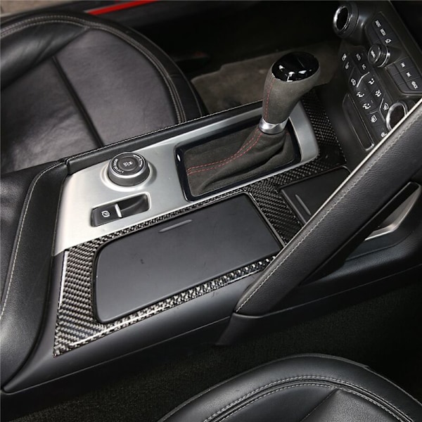 Car Soft Fiber Center Control Gear Panel Frame Sticker Cover Trim Stickers for C7 2014-2019