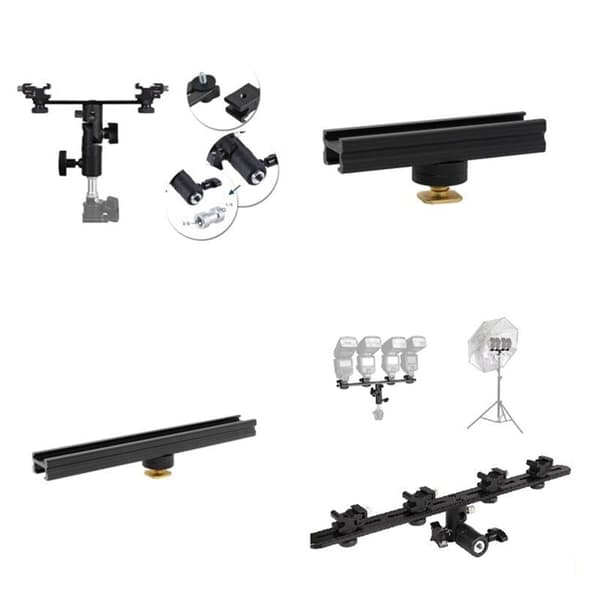Flash Base Reflector Flash Guide Photography Fill Light Bracket Multi-Position Live Broadcast Slide Bracket for Phone,D