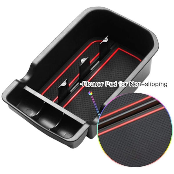 Til Compass 2017-2019 Bil Midterkonsol Opbevaringsboks Bakke Divider Organizer med USB Hul og Møntholder