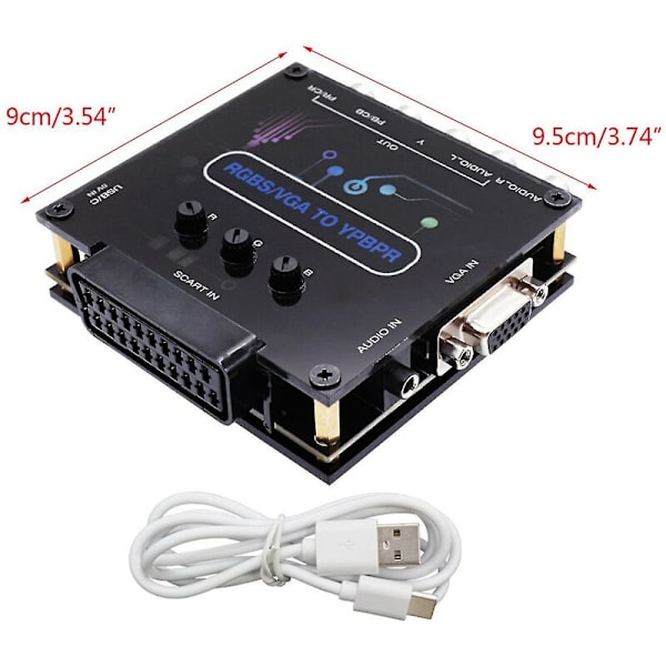 Rgbs Vga Scart - Ypbpr -komponenttimuunnin retropelikonsolin komponenttiin