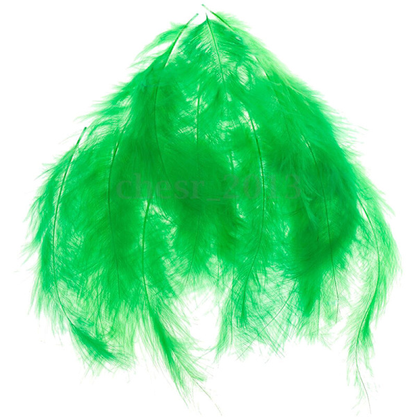 100 stk. Bløde Marabou Fjer Bryllup Fest Trimning DIY Dekoration 8-15Cm Grøn
