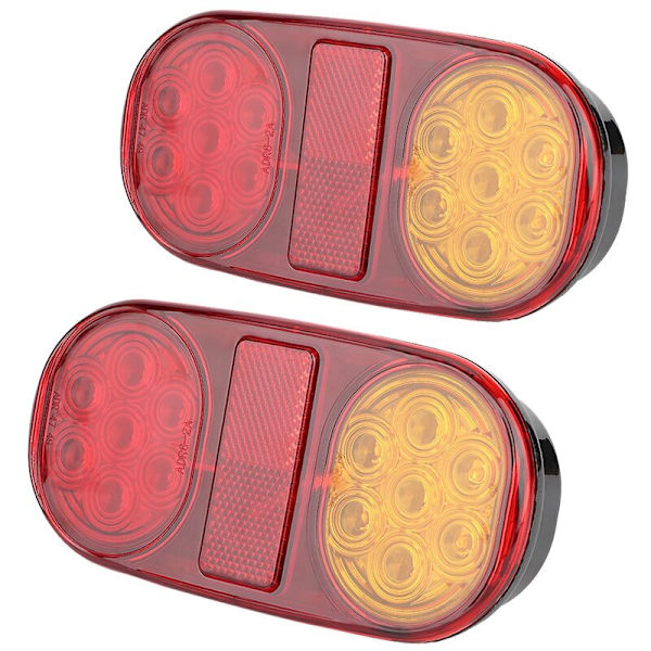 12V Universal Lyssterk LED Baklykt med Nummerplate Lys for Buss Bobil Tilhenger