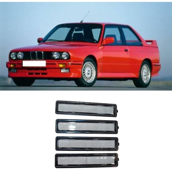 4 stk. blinklys til bil, støtfanger, sidemarkørlys, passer til 1984-1991 - E30 3-serie