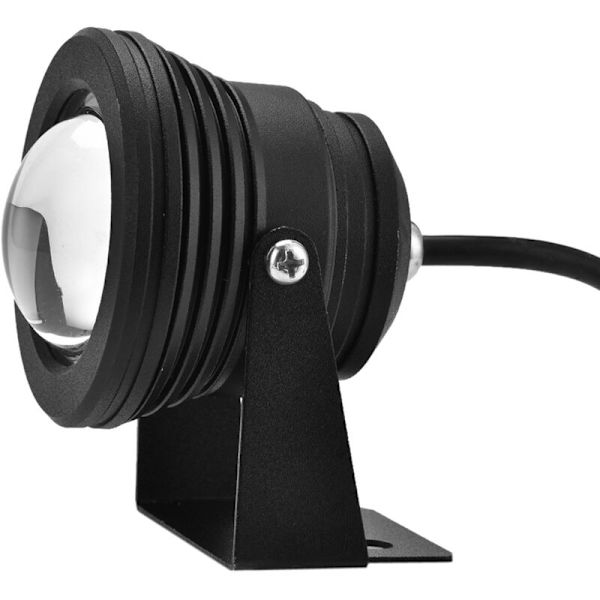 12V 10W RGB Vandtæt Akvarium LED Spotlight Lampe til Fisketank Swimmingpool Have Under Vand Sort