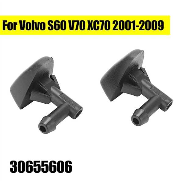 Vänster & höger vindrutespolarmunstycke spray jet 30655606 för S60 V70 XC70 2001-2009