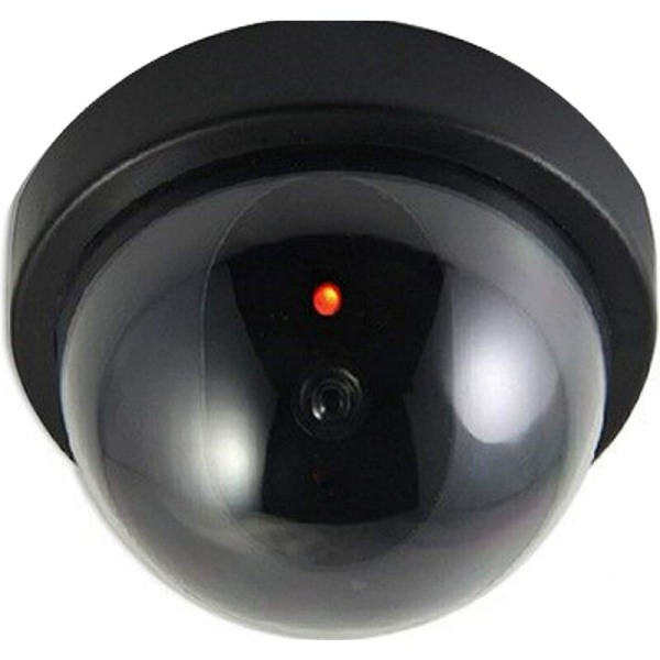 Dummy-kameraer, falskt CCTV-kuppelkamera med LED-blinklys for bedrifter Butikker Hjem, innendørs utendørs bruk (4 pakke)