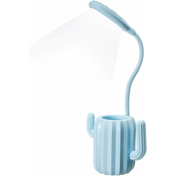Børne skrivebordslampe, VADIV LED skrivebordslampe Berøringsdæmpbar natlampe Læsning Opladbar skrivebordslampe Ledningsfri penneholder - Blå-Fei Yu