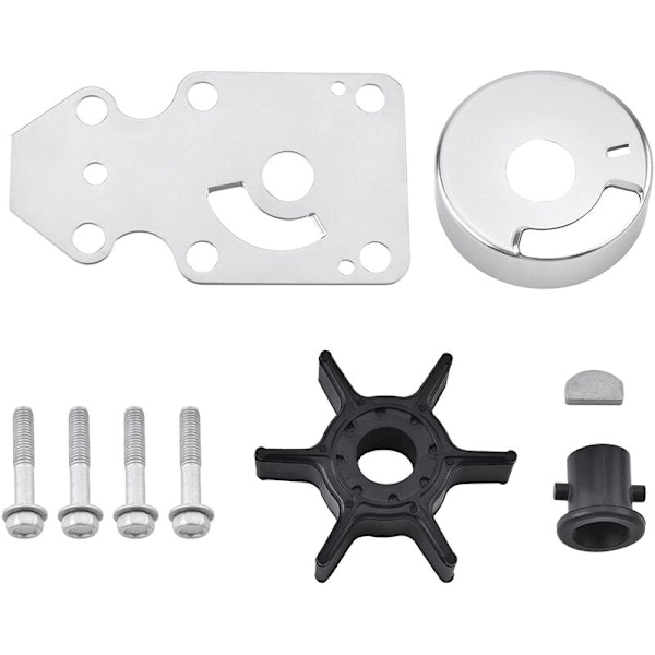 63V-W0078 Vattenpumps Impeller Reparationssats för Yamaha 2-takts 9,9 hk 15 hk Utombordsmotorer 1996-2019