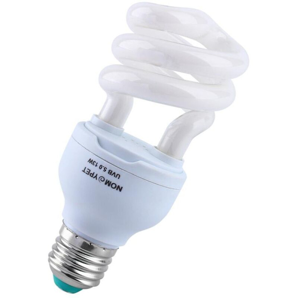13W UVB 5.0 E27 Sockel Energibesparende Skildpadde Slange Reptil Pære UV Lampe HG