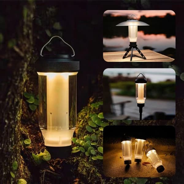 Utendørs Campinglys Retro LED Bærbar Mini Campinglys Superlyse Dekorative Lamper Bare Lampe